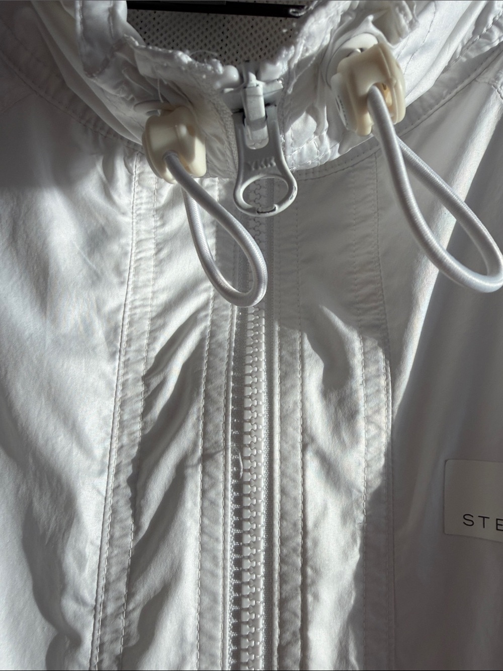 Adidas stella mcCartney White Lightweight small S Jacket womens cords vented - Picture 4 of 7